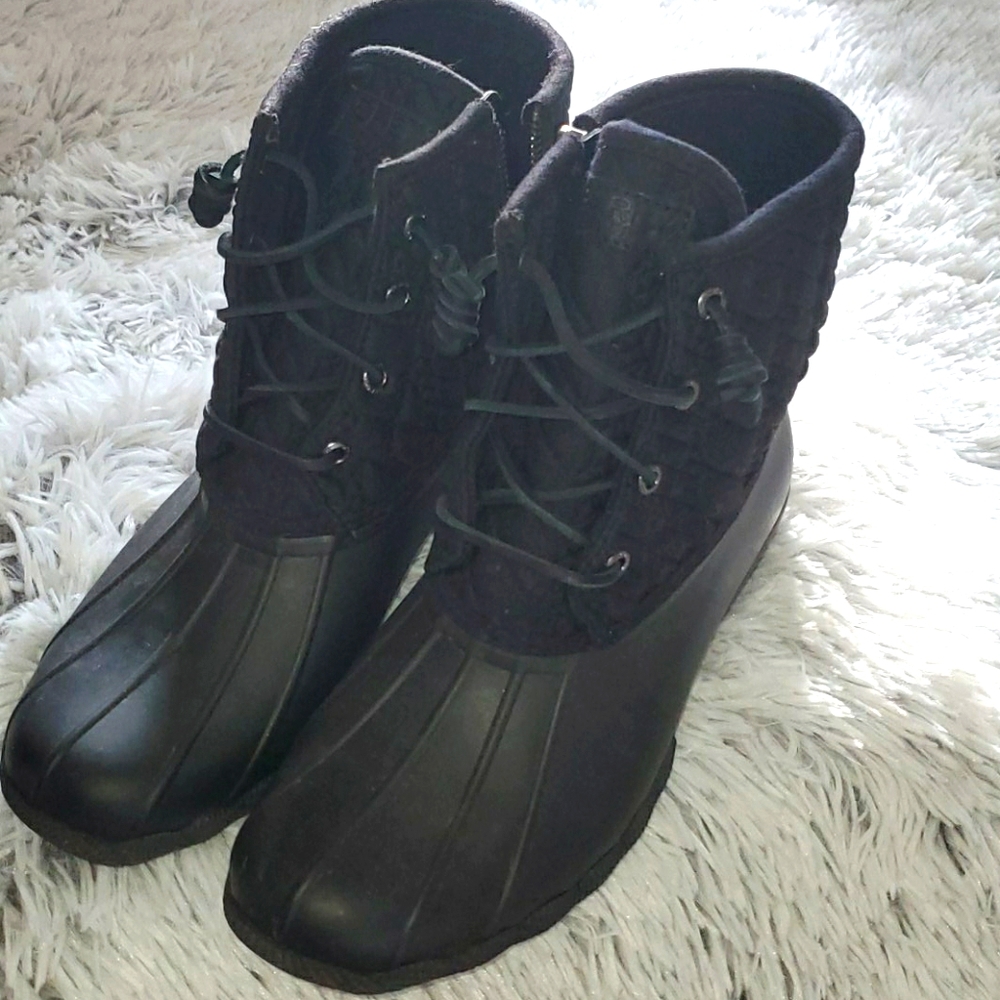 Sperry Saltwater Duck Boot Black/Black